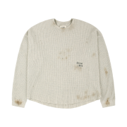 Hommless Heavy Waffle LS T-Shirt Damaged Ecru
