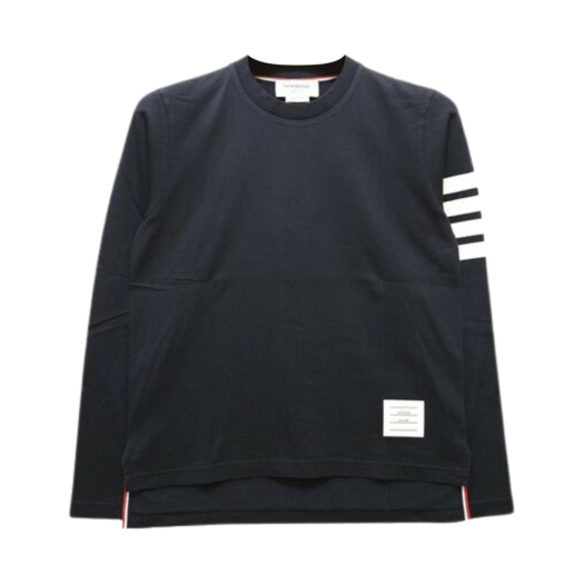톰브라운 저지 사선 롱슬리브 티셔츠 네이비 | Thom Browne | KREAM 톰브라운 저지 사선 롱슬리브 티셔츠 네이비 | Thom Browne | KREAM