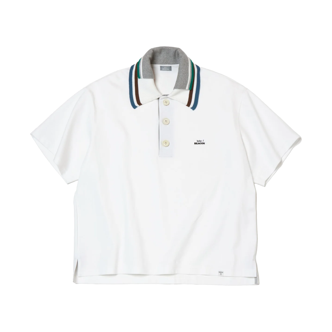 컬러비콘 25SBM-T09235 폴로 티 화이트 - 25SS(Kolor Beacon 25SBM-T09235 Polo Tee White - 25SS)