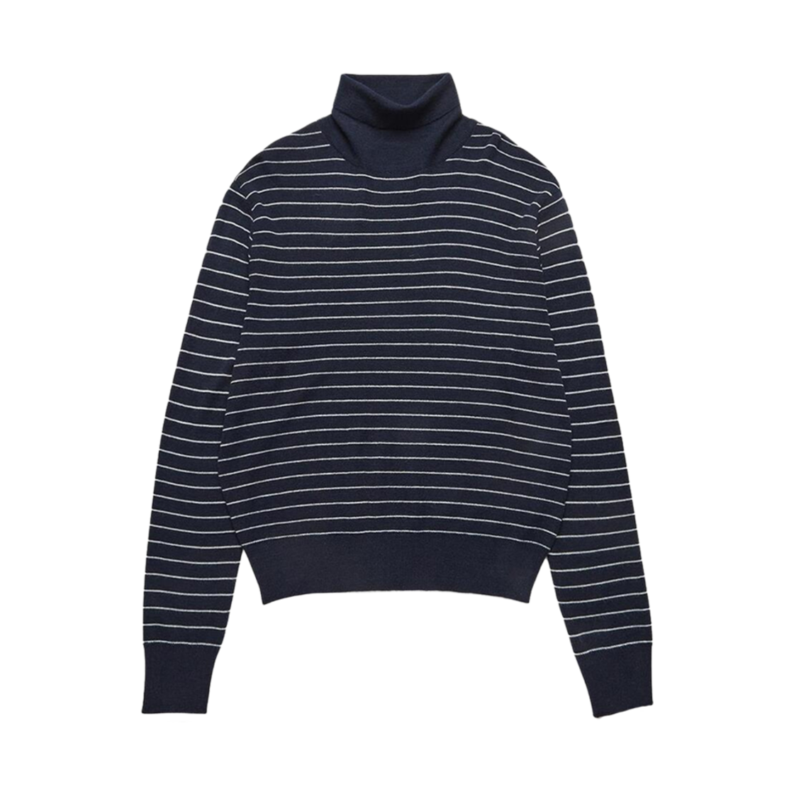 (W) 던스트 에센셜 캐시미어 터틀넥 스웨터 네이비 스트라이프((W) Dunst Essential Cashmere Turtleneck Sweater Navy Stripe)