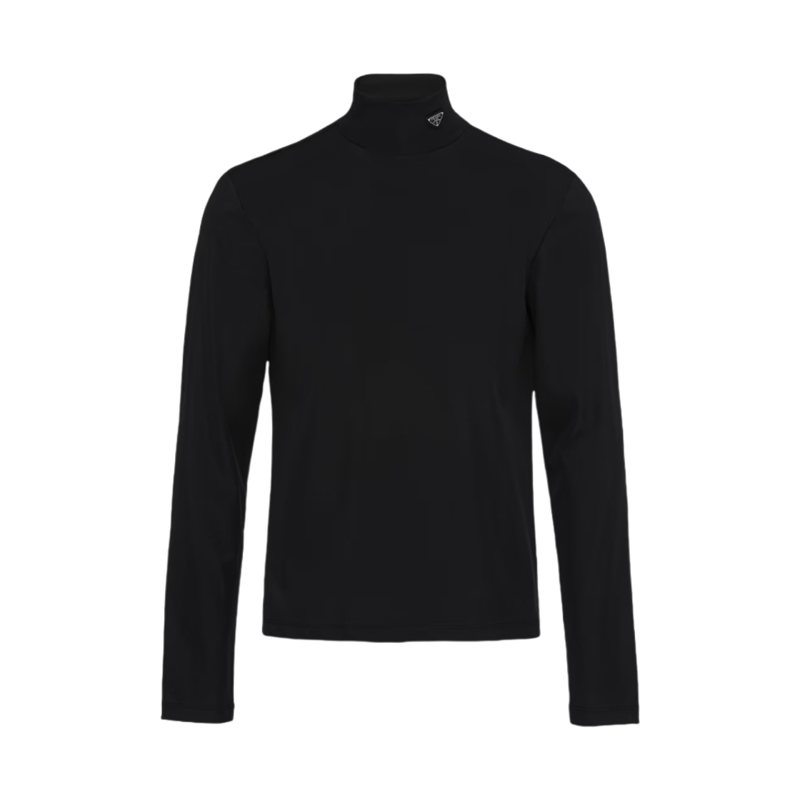 프라다 스트래치 코튼 터틀넥 블랙