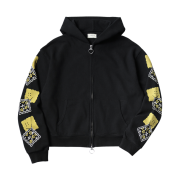 Kapital Fleece Zip Up Gym Hoodie Black