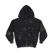 Balenciaga Gaffer Zip-Up Hoodie Small Fit Black