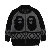 BAPE x Comme des Garcons Osaka Cowichan Cardigan Charcoal