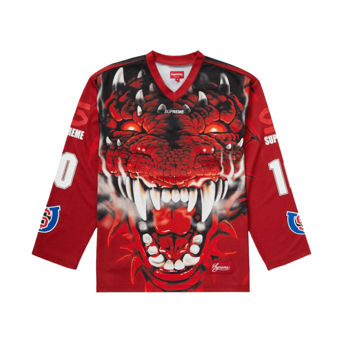 슈프림 드래곤 하키 저지 레드 - 20FW(Supreme Dragon Hockey Jersey Red - 20FW) - 1