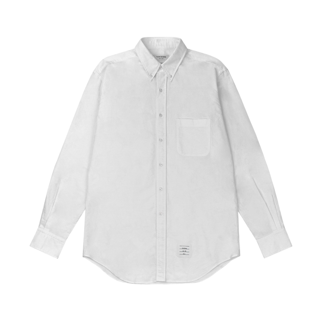 톰브라운 코튼 옥스포드 그로그랭 플래킷 셔츠 화이트(Thom Browne Cotton Oxford Grosgrain Placket Shirt White)
