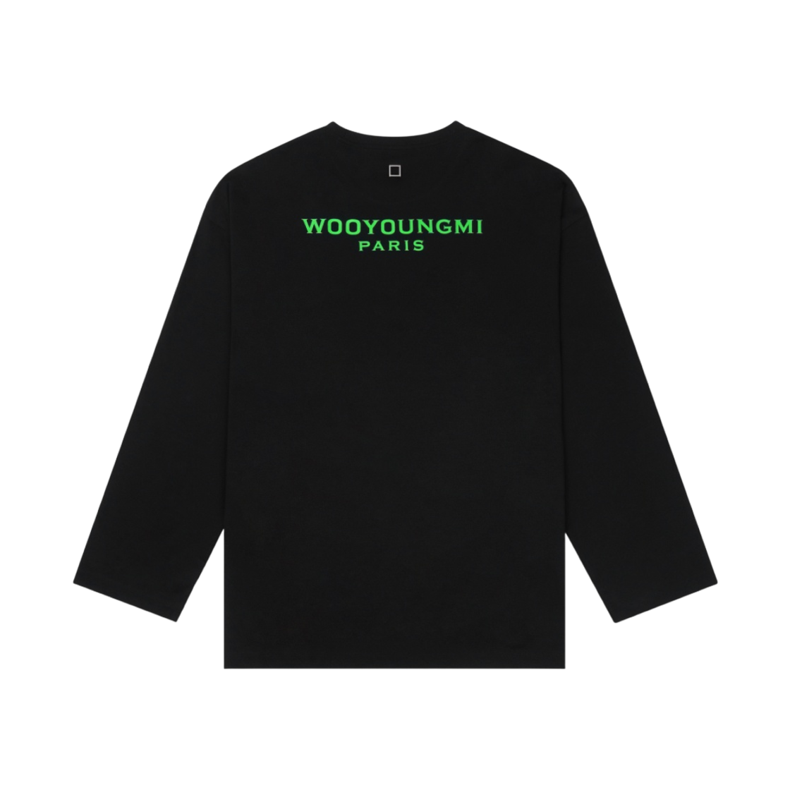 우영미 글로우 그래픽 롱슬리브 티셔츠 블랙 - 22SS