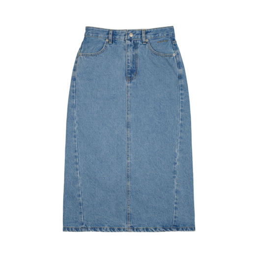 A-072 mmogarden W mmo Original Denim Skirt Washed Blue