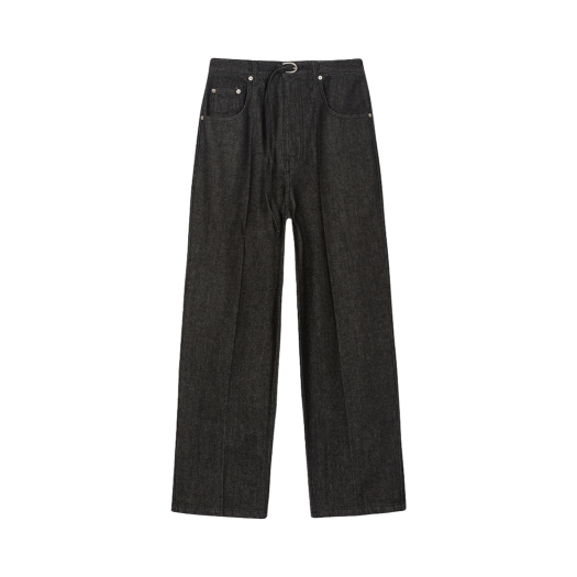 EEZ-1O353-M-DP01-BK ZENIM Belted Denim Pants - Black