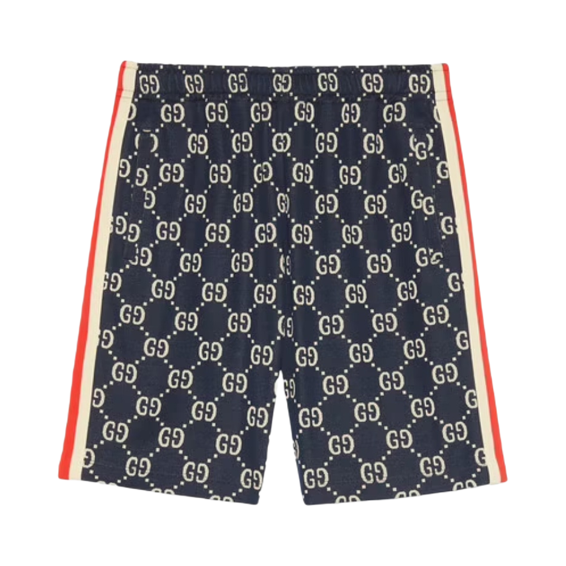 구찌 자카드 쇼츠 블루 아이보리