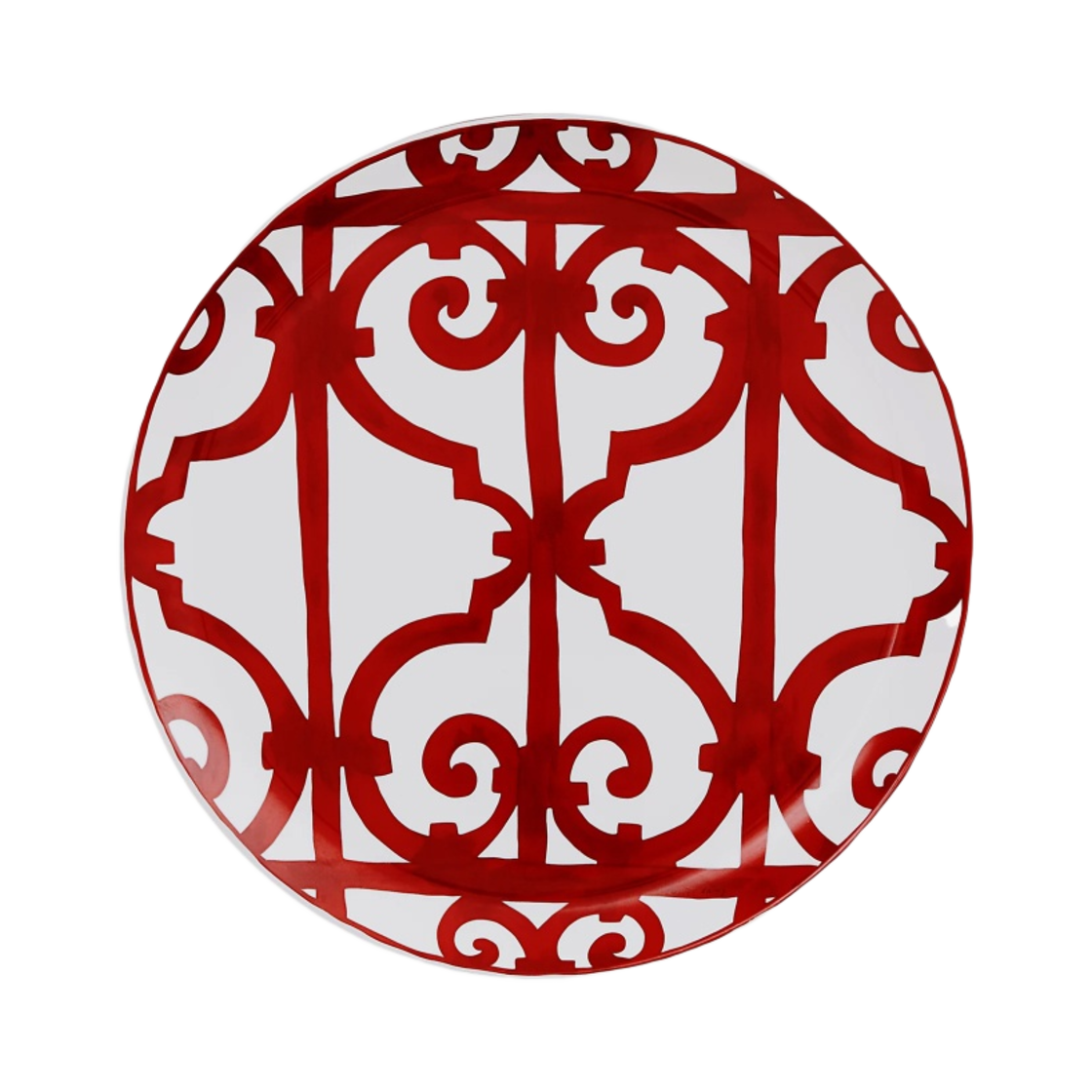 에르메스 발콘 듀 과달키비르 타르트 플레이트 레드 (1개입)(Hermes Balcon Du Guadalquivir Tart Plate Red (1 Plate)) - 1
