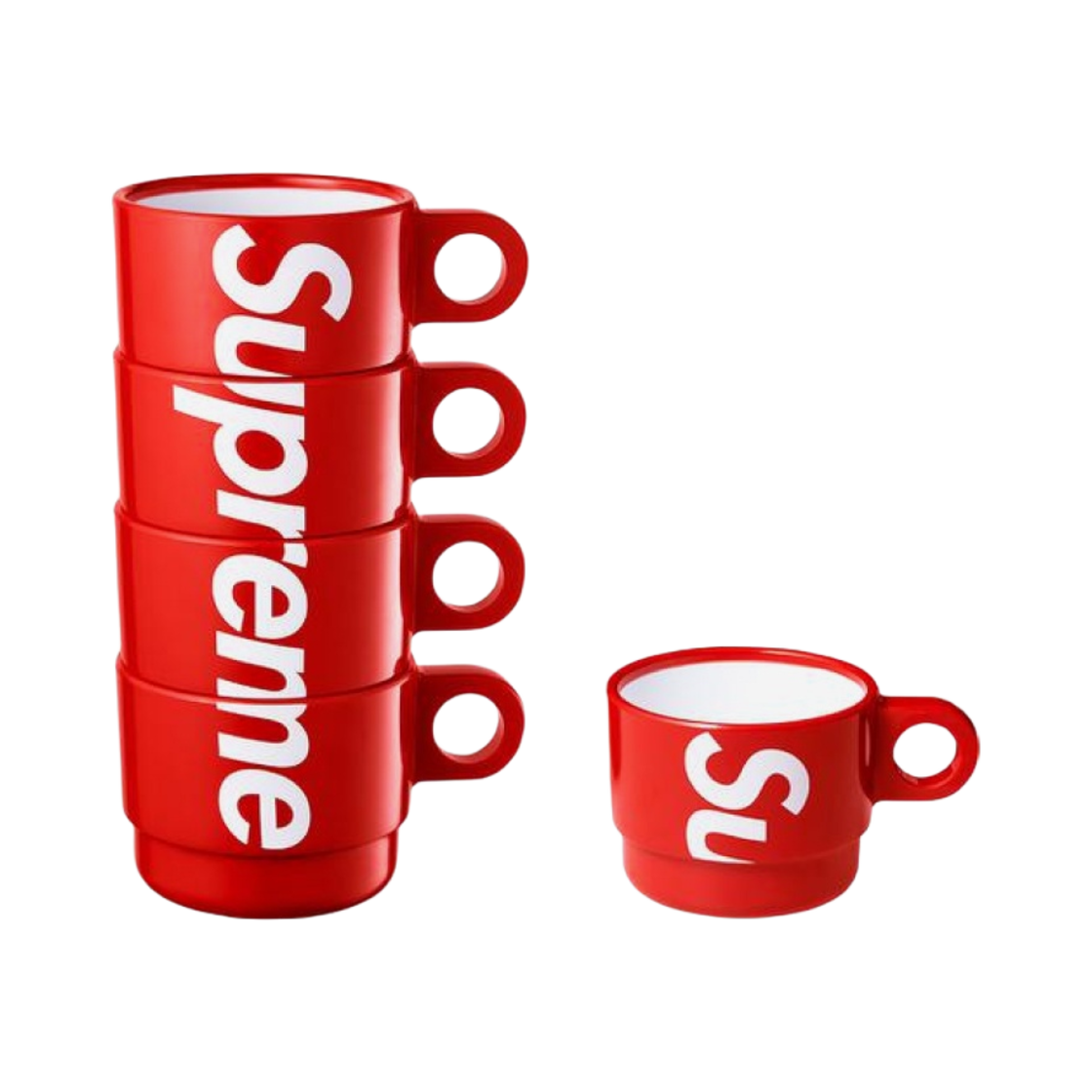 슈프림 스태킹 컵 레드 (4개 세트)(Supreme Stacking Cups Red (Set of 4))