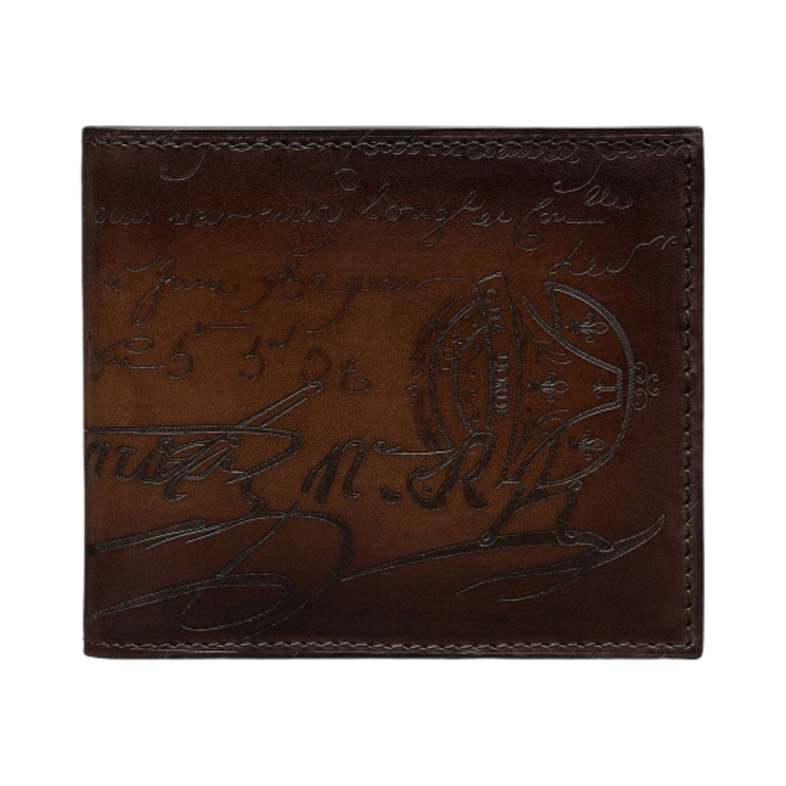 벨루티 마코레 스크리토 레더 지갑 카카오 인텐소(Berluti Makore Scritto Leather Wallet Cacao Intenso)