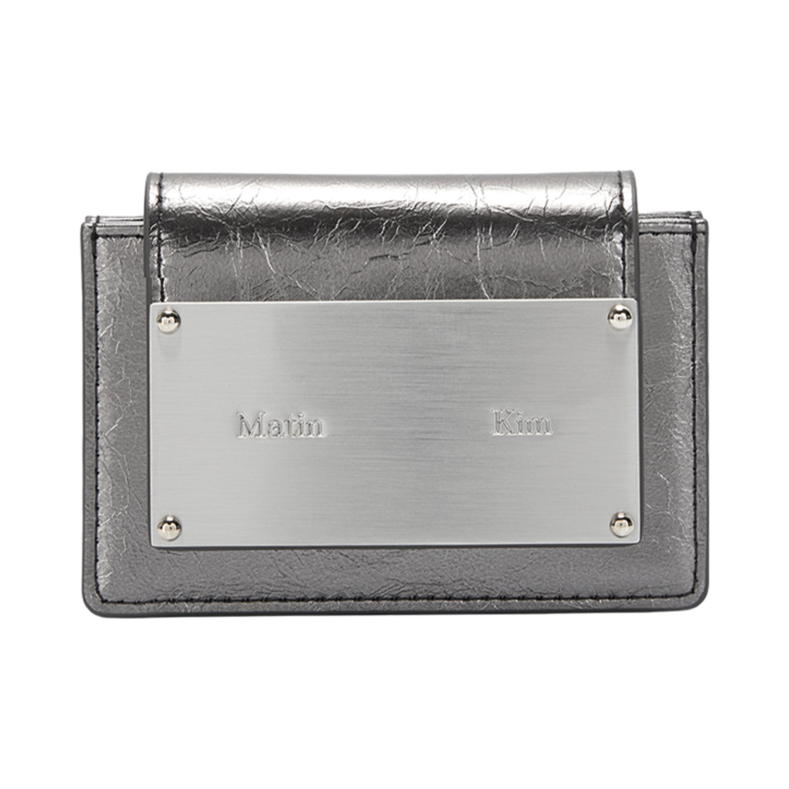마뗑킴 아코디언 월렛 다크 실버(Matin Kim Accordion Wallet Dark Silver)