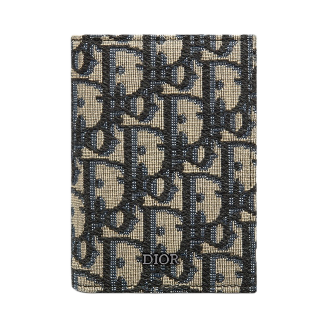 디올 BI 폴드 카드 홀더 베이지 블랙 디올 오블리크 자카드(Dior Bi Fold Card Holder Beige Black Dior Oblique Jacquard)