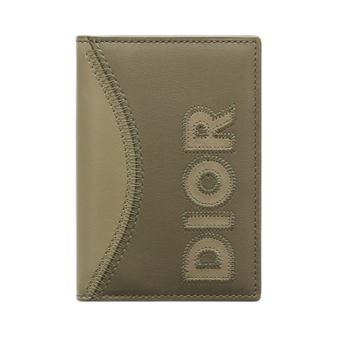디올 BI 폴드 카드 홀더 카키 스무스 카프스킨 마르퀘트리 디올 시그니쳐(Dior Bi Fold Card Holder Khaki Smooth Calfskin Marquetry Dior Signature) - 1