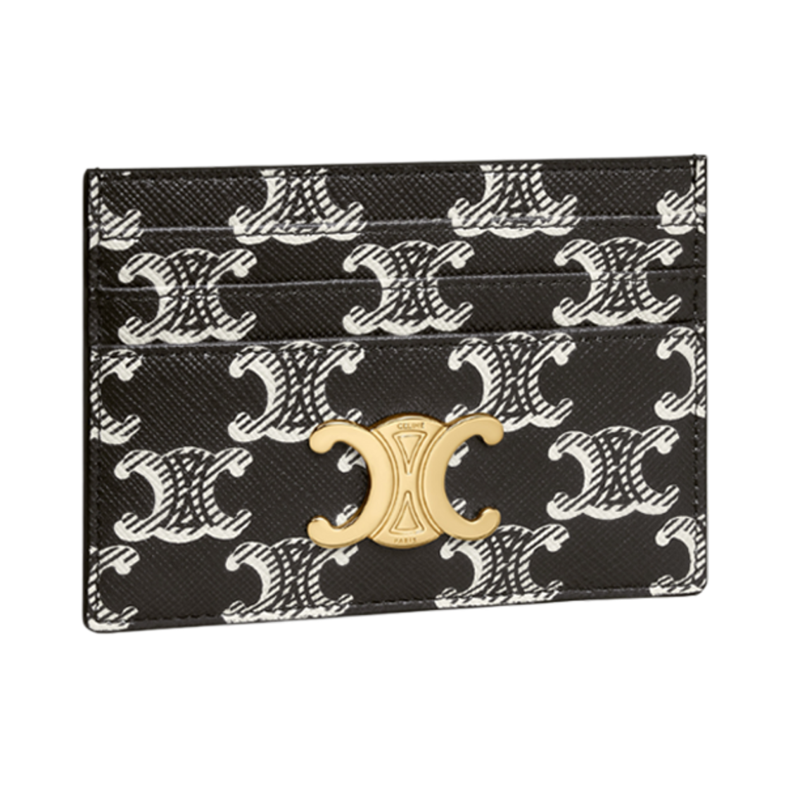 셀린느 트리옹프 카드 홀더 트리옹프 캔버스 투톤 블랙(Celine Triomphe Card Holder in Triomphe Canvas Two-Tone Black) - 2