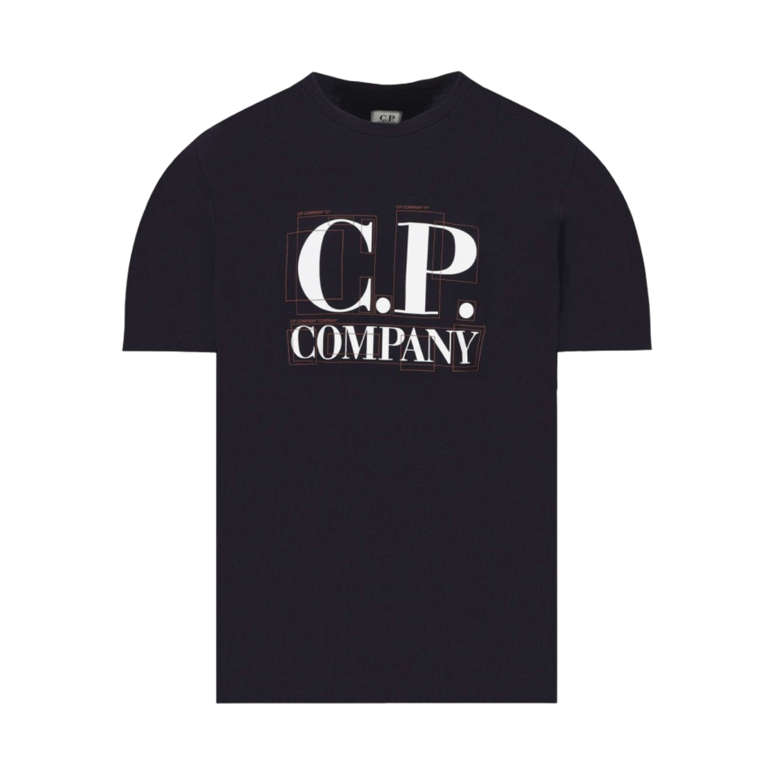 C.P. 컴퍼니 30/1 저지 라지 그래픽 로고 티셔츠 토탈 이클립스 블루 - 23SS(C.P. Company 30/1 Jersey Large Graphic Logo T-Shirt Total Eclipse Blue - 23SS) - 1
