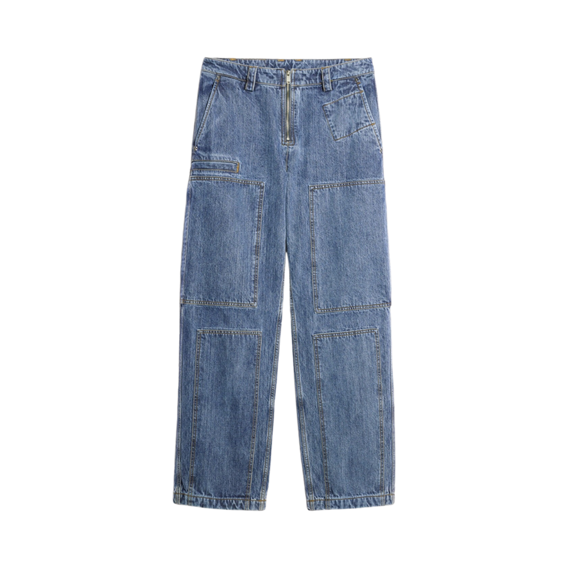 자크뮈스 르 드 니메스 카고 카고 진 블루 타박(Jacquemus Le De Nimes Cargo Cargo Jeans Blue Tabac) - 1