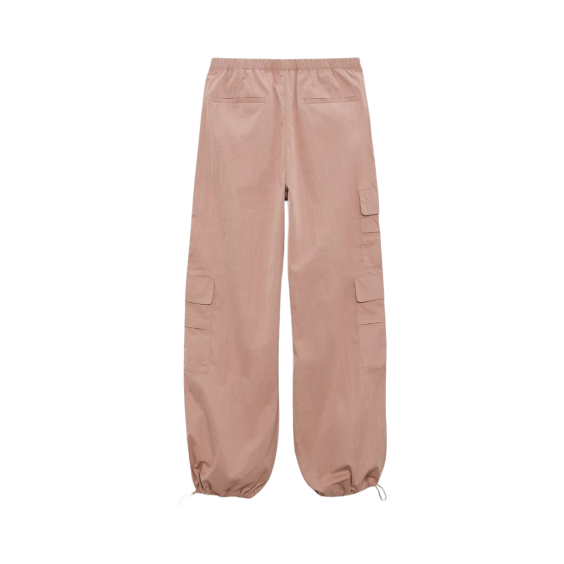 (W) 자라 나일론 블렌드 파라슈트 트라우저 클레이((W) Zara Nylon Blend Parachute Trousers Clay) - 2