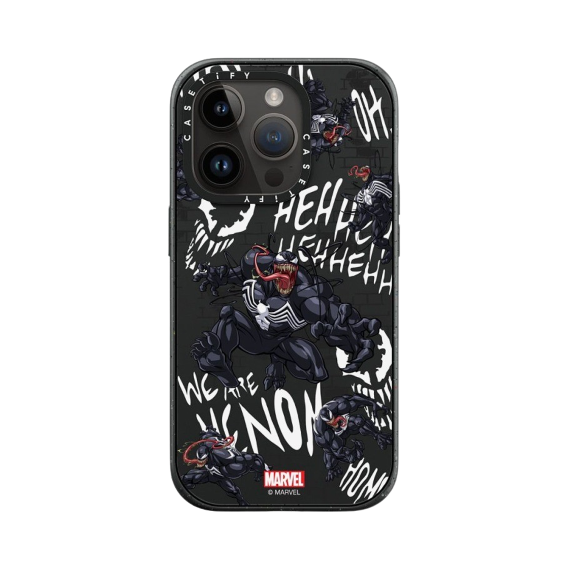 케이스티파이 x 마블 아이폰 베놈 패턴 맥세이프 임팩트 케이스 매트 블랙(Casetify x Marvel iPhone Venom Pattern Magsafe Impact Case Matte Black) - 3