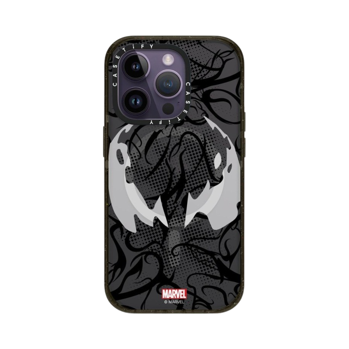 케이스티파이 x 마블 아이폰 베놈 마스크 맥세이프 임팩트 케이스 클리어 블랙(Casetify x Marvel iPhone Venom Mask Magsafe Impact Case Clear Black) - 2