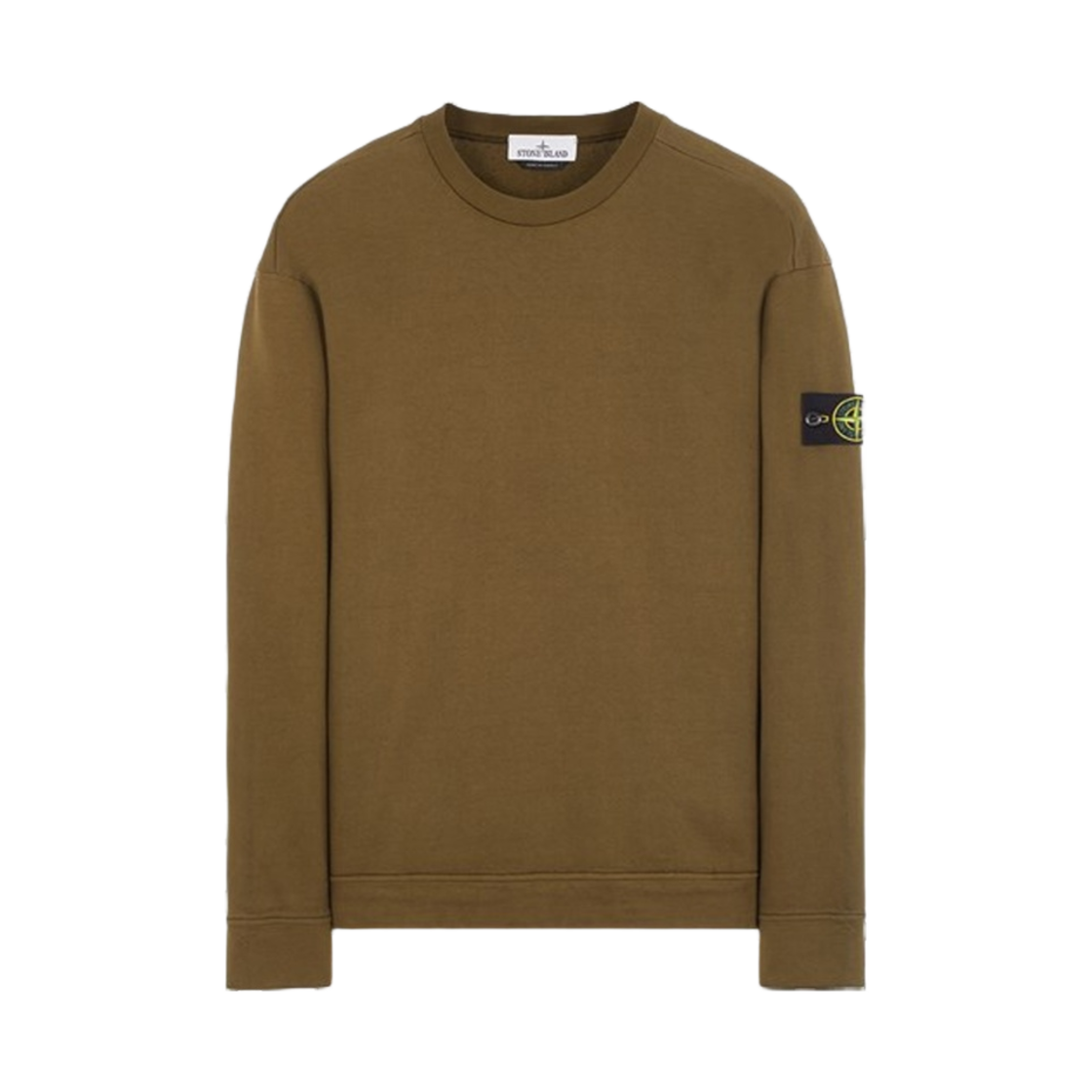 791563750-V0058 Stone Island 63750 Heavy Cotton Fleece Crewneck Sweatshirt Olive Green - 23FW