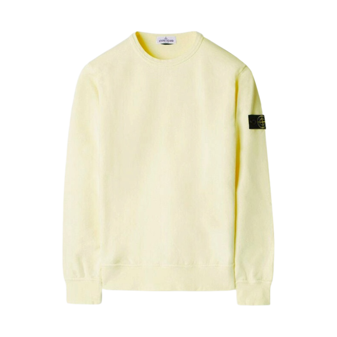 741661340-V0090 (Kids) Stone Island 61340 Cotton Fleece Crewneck Sweatshirt Beige - 21SS