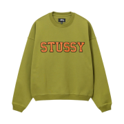 Stussy Relaxed Oversized Crew Green