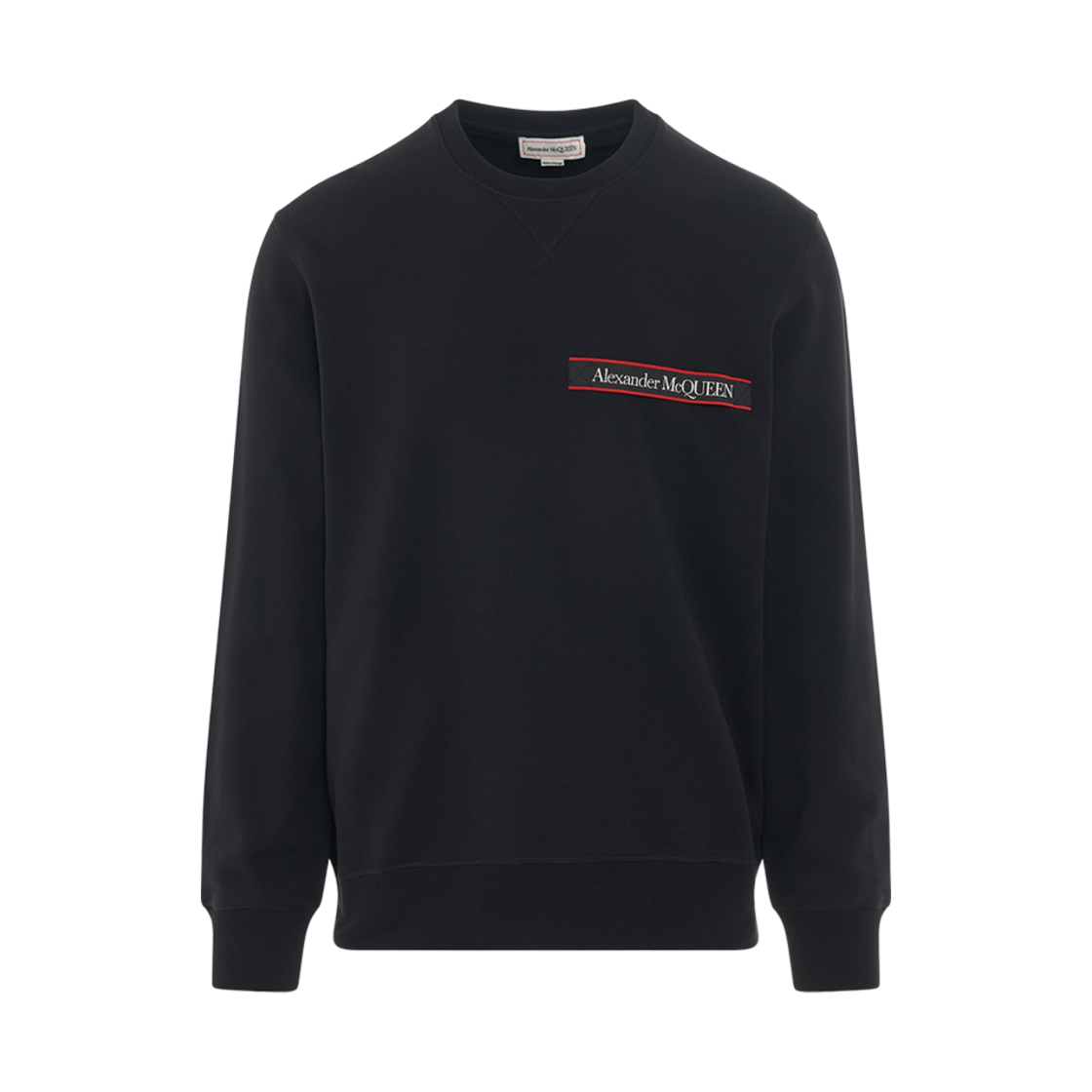 알렉산더 맥퀸 로고 테이프 디테일 스웨트셔츠 블랙 믹스(Alexander McQueen Logo Tape Detail Sweatshirt Black Mix) - 1