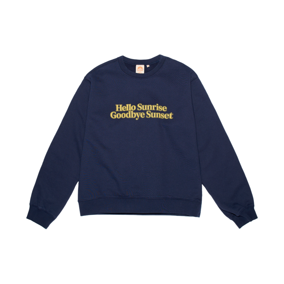 スウェット・トレーナー [Hello Sunrise]Classic Typo Logo Sweatshirt R4983 헬로선라이즈 클래식 타이포 로고 스웨트셔츠 네이비 | Hello