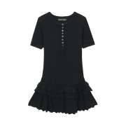 Vacant Archive Ponia Prill Layered Onepiece Black