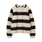 Millo Archive Multi-Stripe Mohair Knit Beige