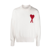 AMI de Coeur Oversize Sweater White - 21FW