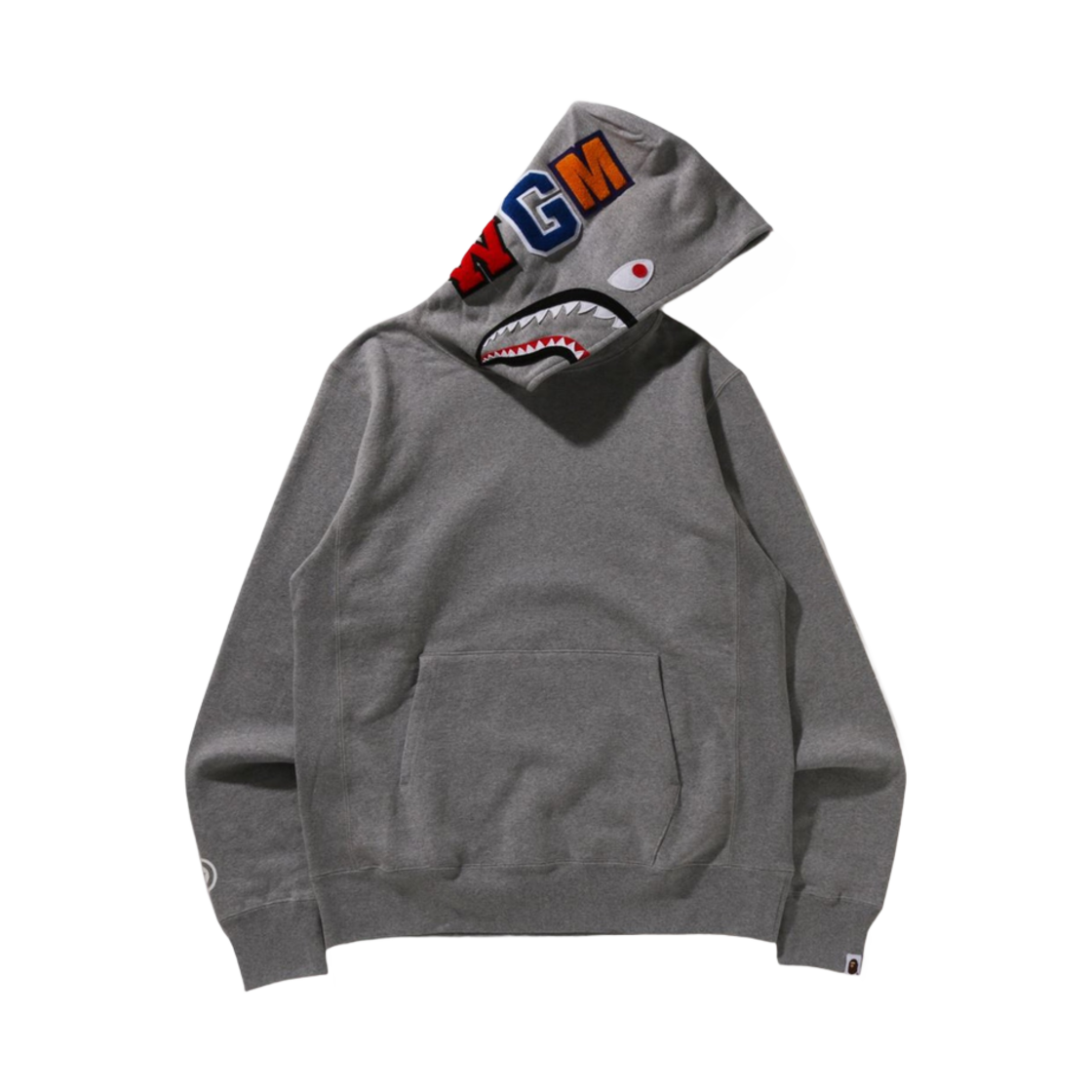 베이프 샤크 풀오버 후드 그레이(BAPE Shark Pullover Hoodie Grey)