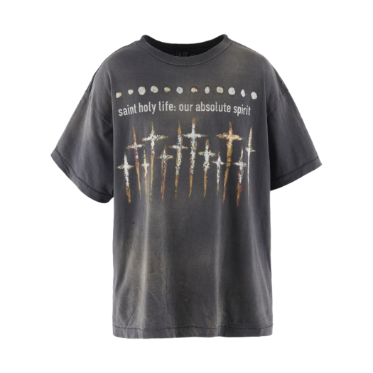 A23-0000-C09 Saint Mxxxxxx x For Someone God FS S/S T-Shirt Black - 23AW