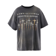 Saint Mxxxxxx x For Someone God FS S/S T-Shirt Black - 23AW