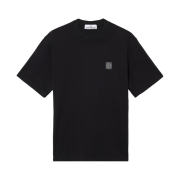 Stone Island 2100034 Combed Organic Cotton Jersey Short-Sleeve T-Shirt with Compass Patch Black - 25SS