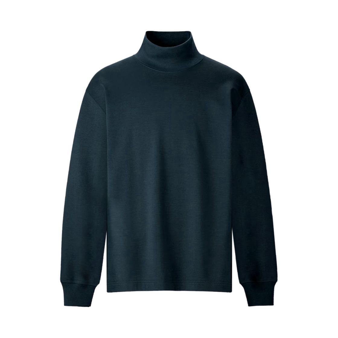 471806-69 Uniqlo U Brushed Mock Neck T-Shirt Longsleeve Navy - KR