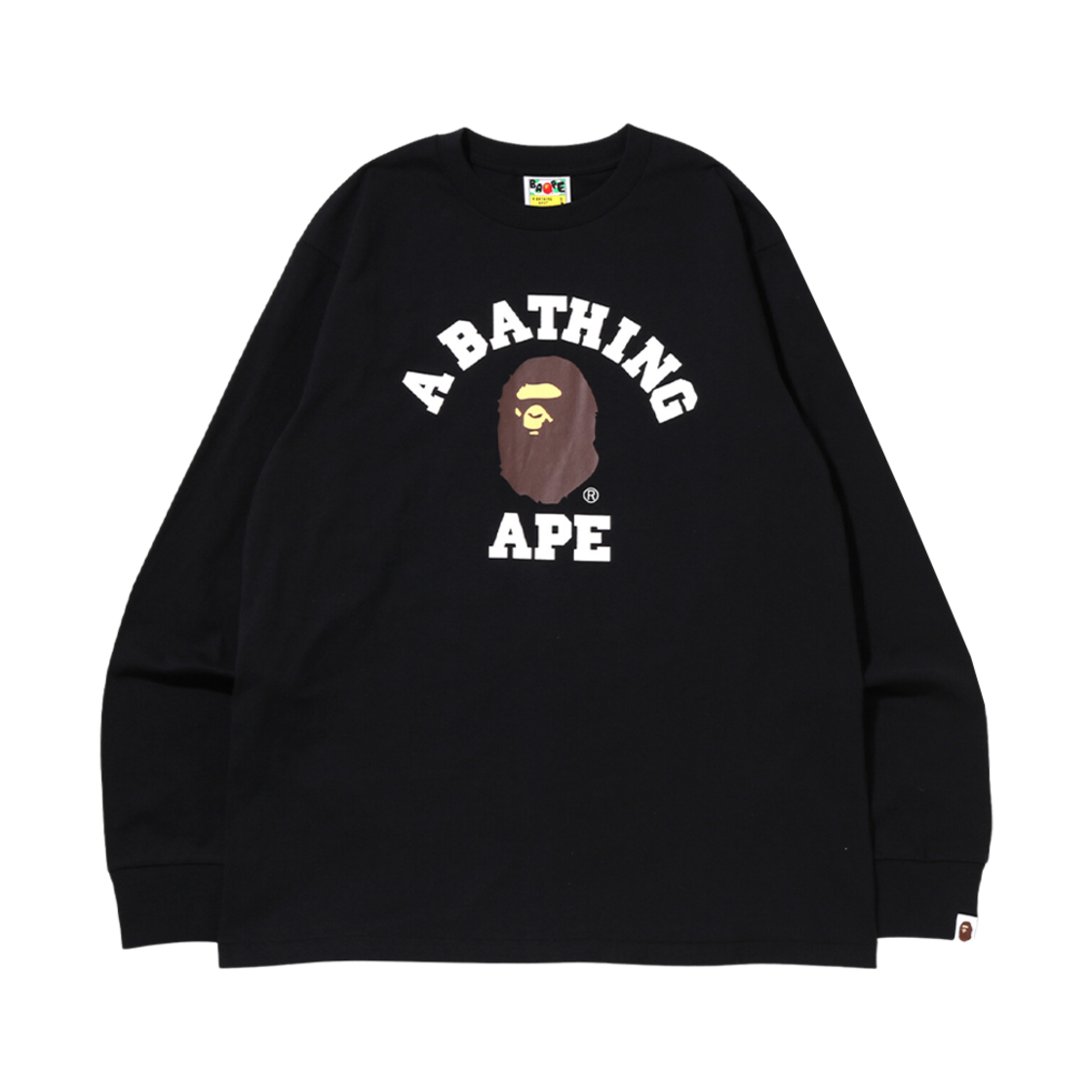 베이프 컬리지 롱슬리브 티셔츠 블랙(BAPE College L/S T-Shirt Black)