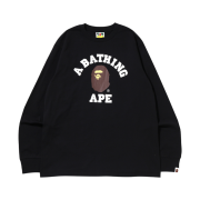 BAPE College L/S T-Shirt Black