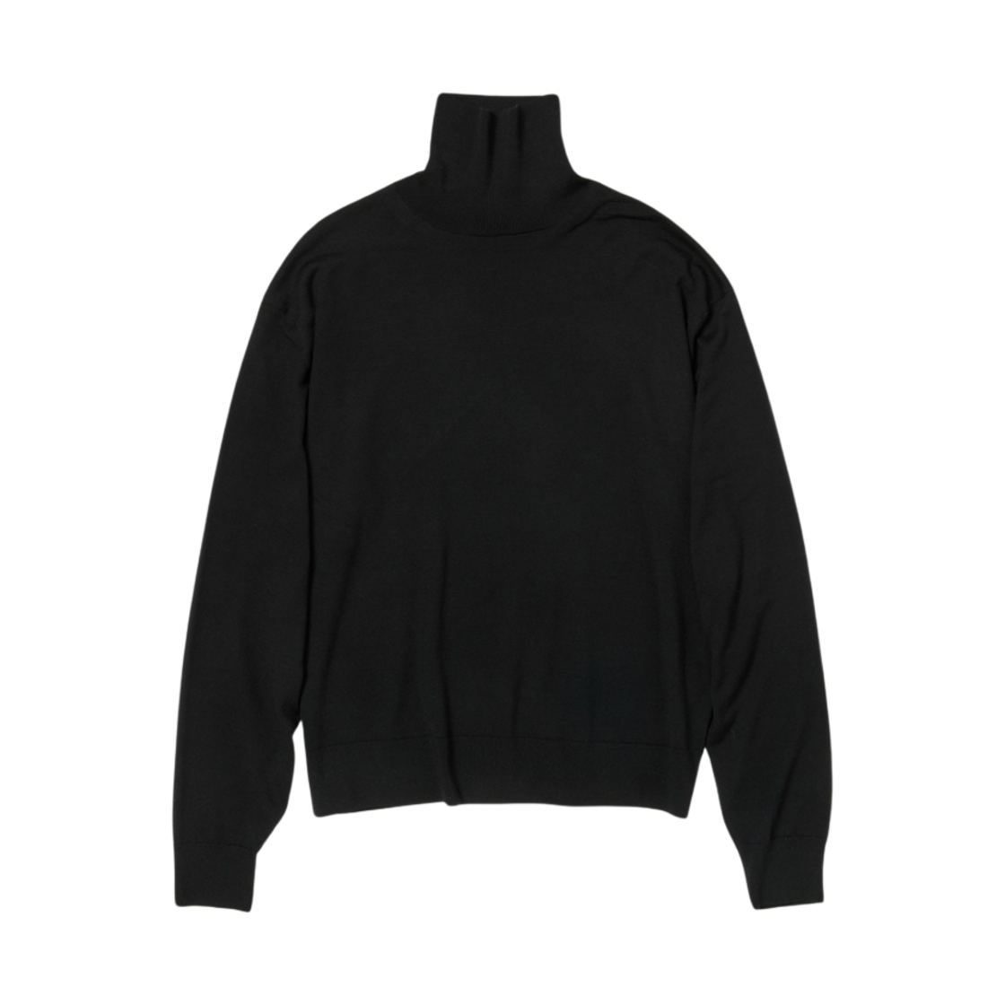 오라리 슈퍼 하이 게이지 울 니트 터틀 블랙 - 23AW(Auralee Super High Gauge Wool Knit Turtle Black - 23AW) - 1