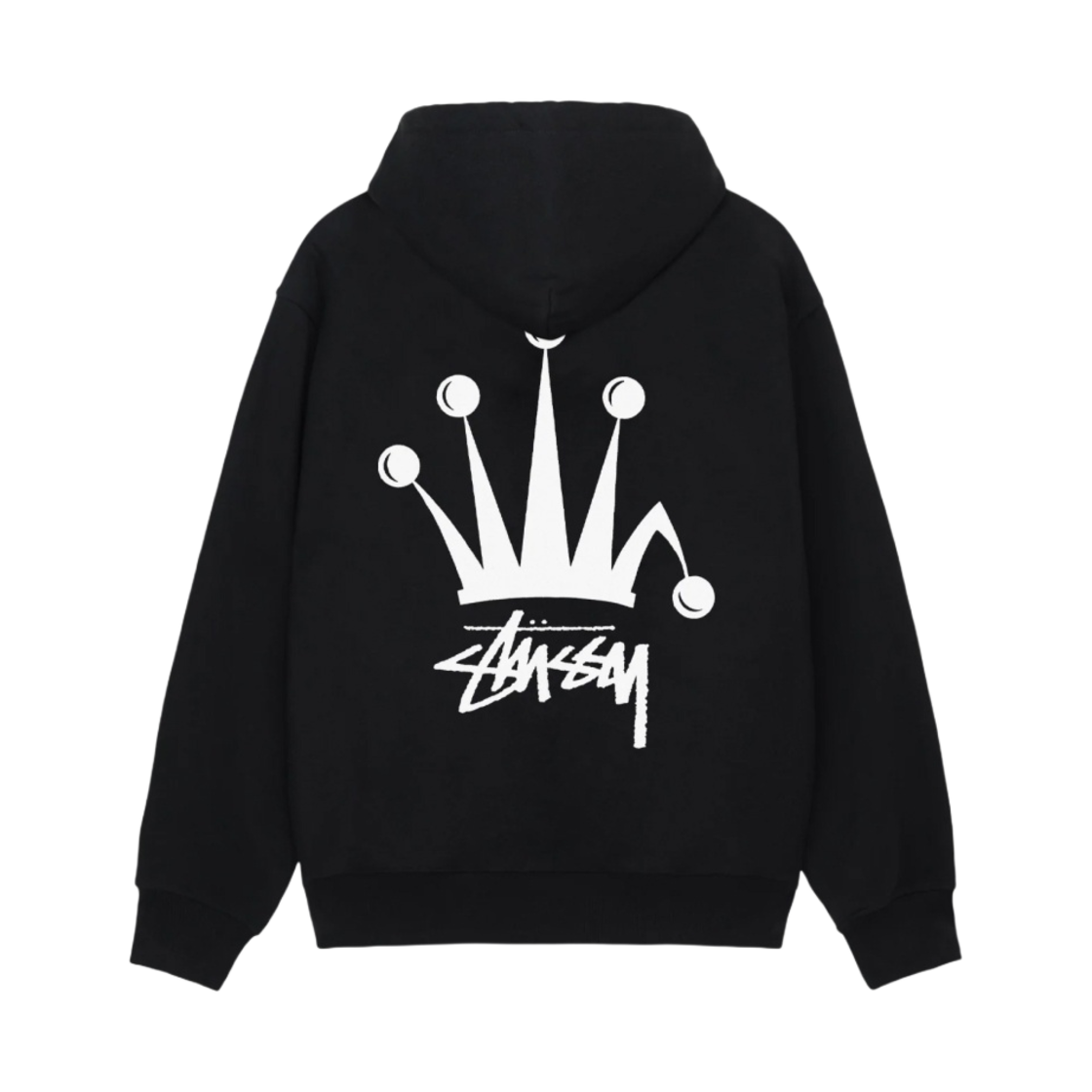 스투시 리갈 크라운 후드 집업 블랙(Stussy Regal Crown Zip Hoodie Black)