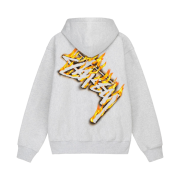 Stussy Burning Stock Zip Hoodie Ash Heather