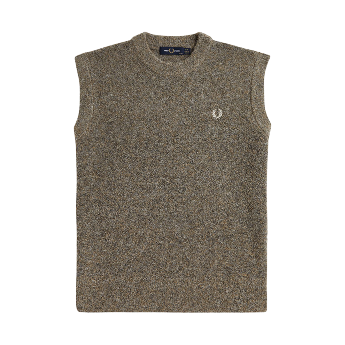AFPF2438104-X57 Fred Perry Womens Boucle Vest Warm Stone