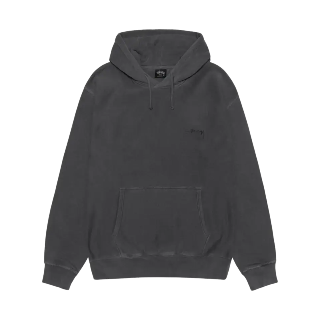 1925021 Stussy Smooth Stock Pigment Dyed Hoodie Black