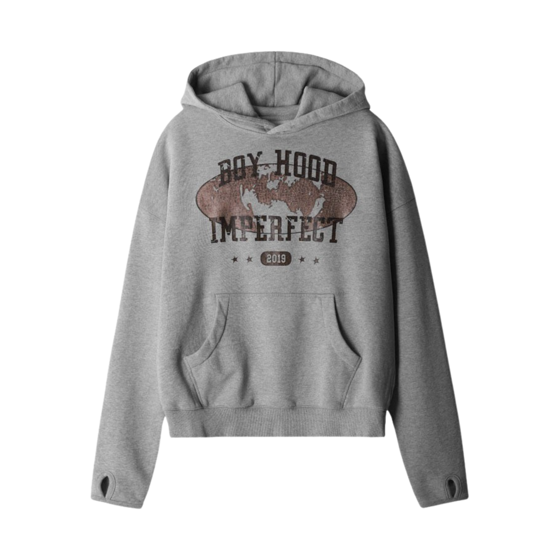 [더블적립] 이티씨이 보이핑거 홀 후디 그레이([더블적립] ETCE Boy Finger Hole Hoodie Gray) - 1