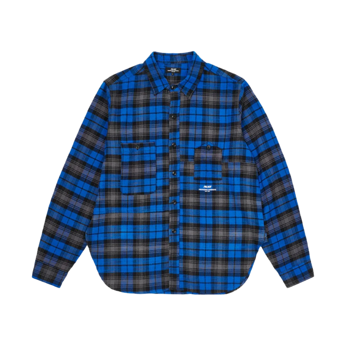팔라스 x 엔지니어드 가먼츠 패널 체크 워크 셔츠 블루 - 22FW
