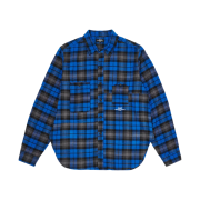 Palace x Engineered Garments Panel Check Work Shirt Blue - 22FW