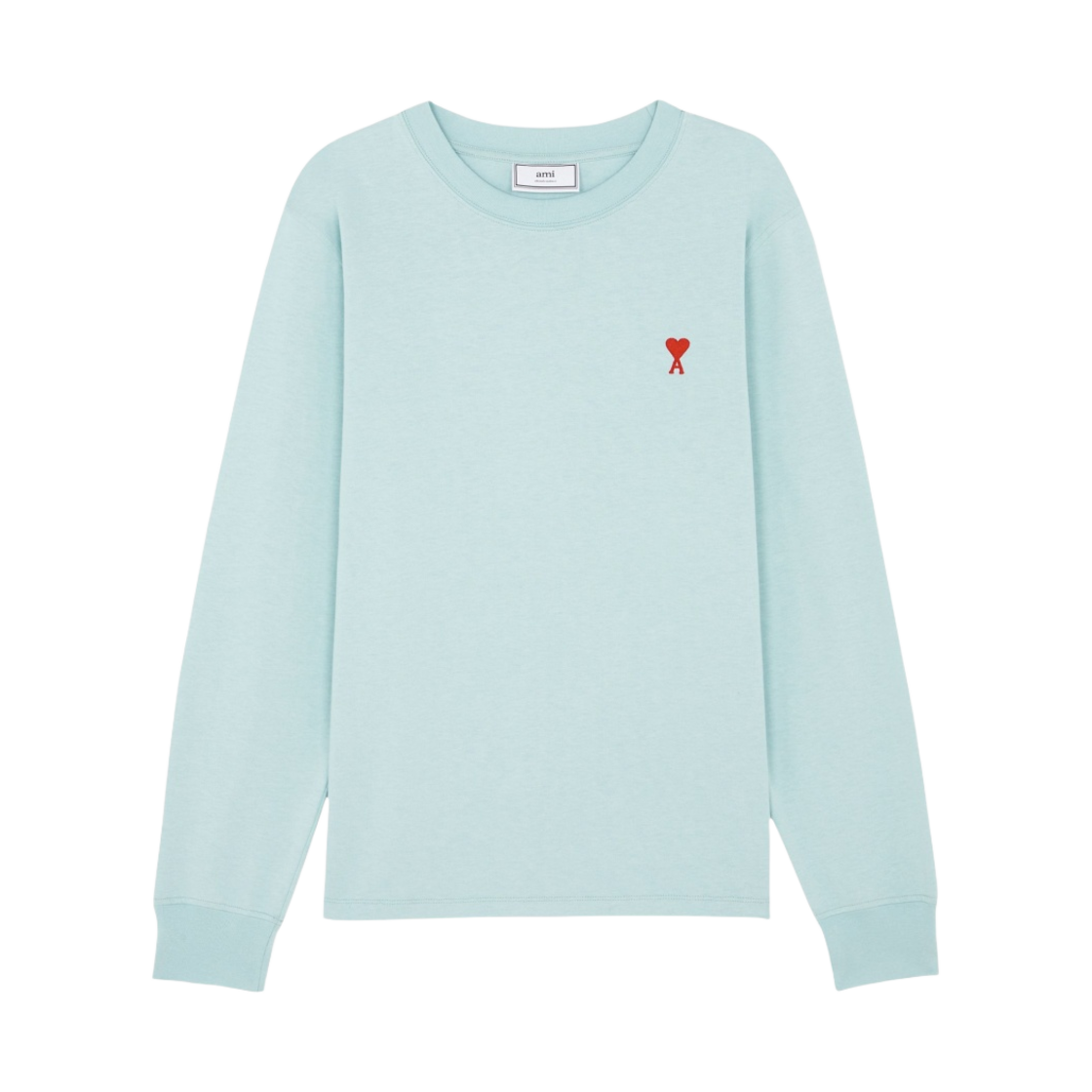 아미 스몰 하트 로고 롱슬리브 티셔츠 그린 아쿠아 - 21SS(AMI de Coeur LS T-Shirt Green Aqua - 21SS) - 1